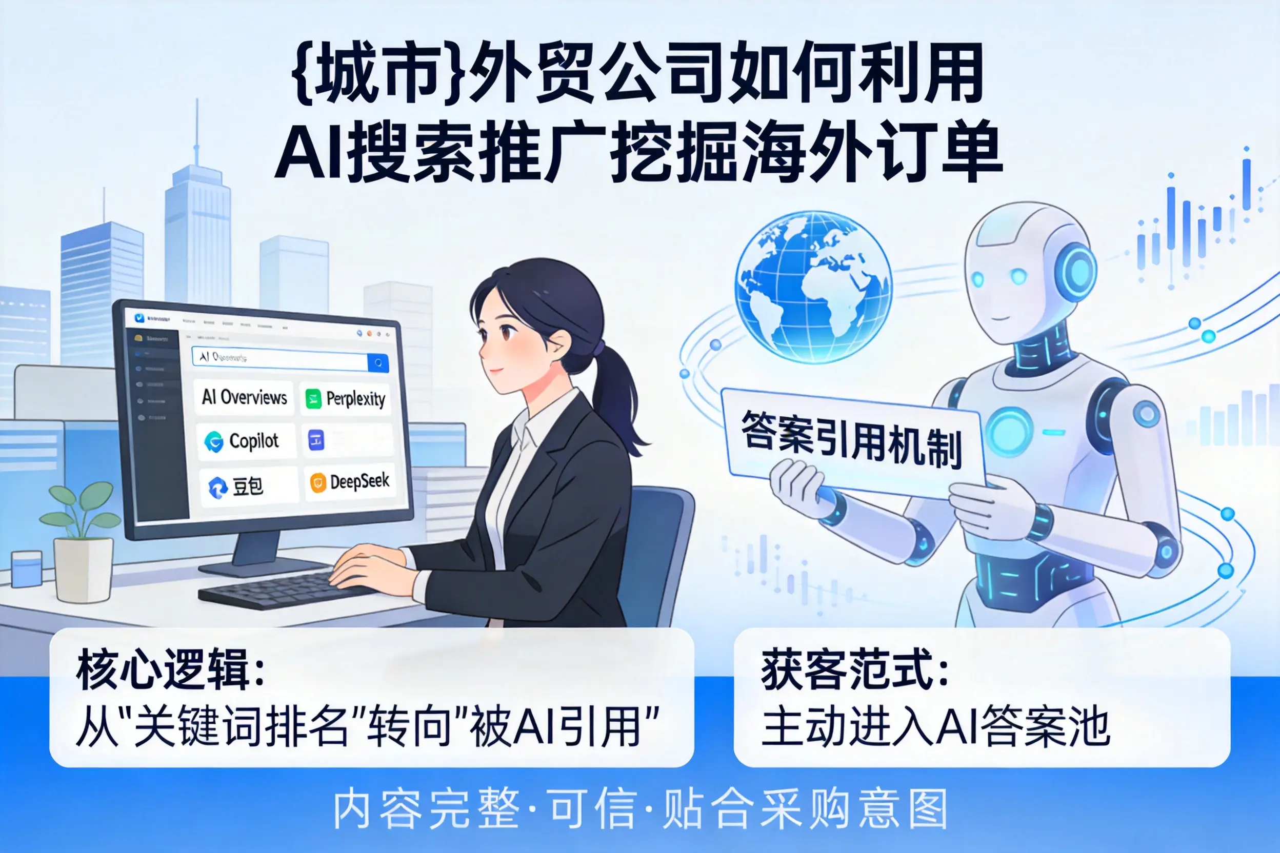 鄂州外贸公司如何利用AI搜索推广挖掘海外订单