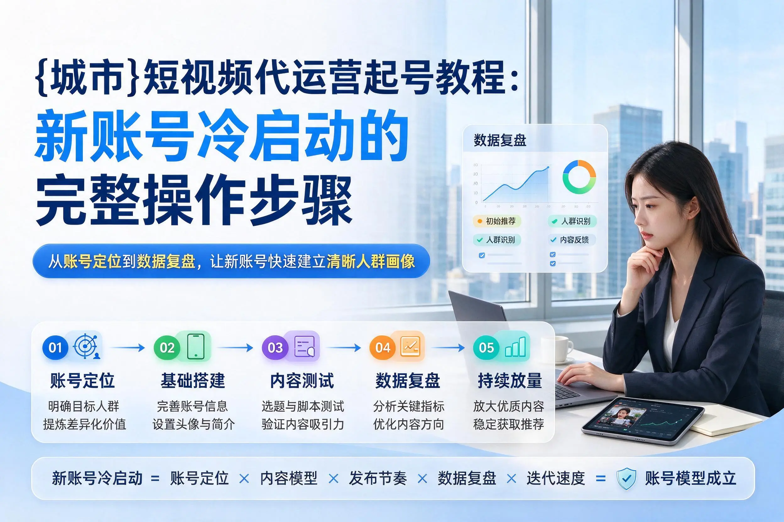鄂州短视频代运营起号教程:新账号冷启动的完整操作步骤