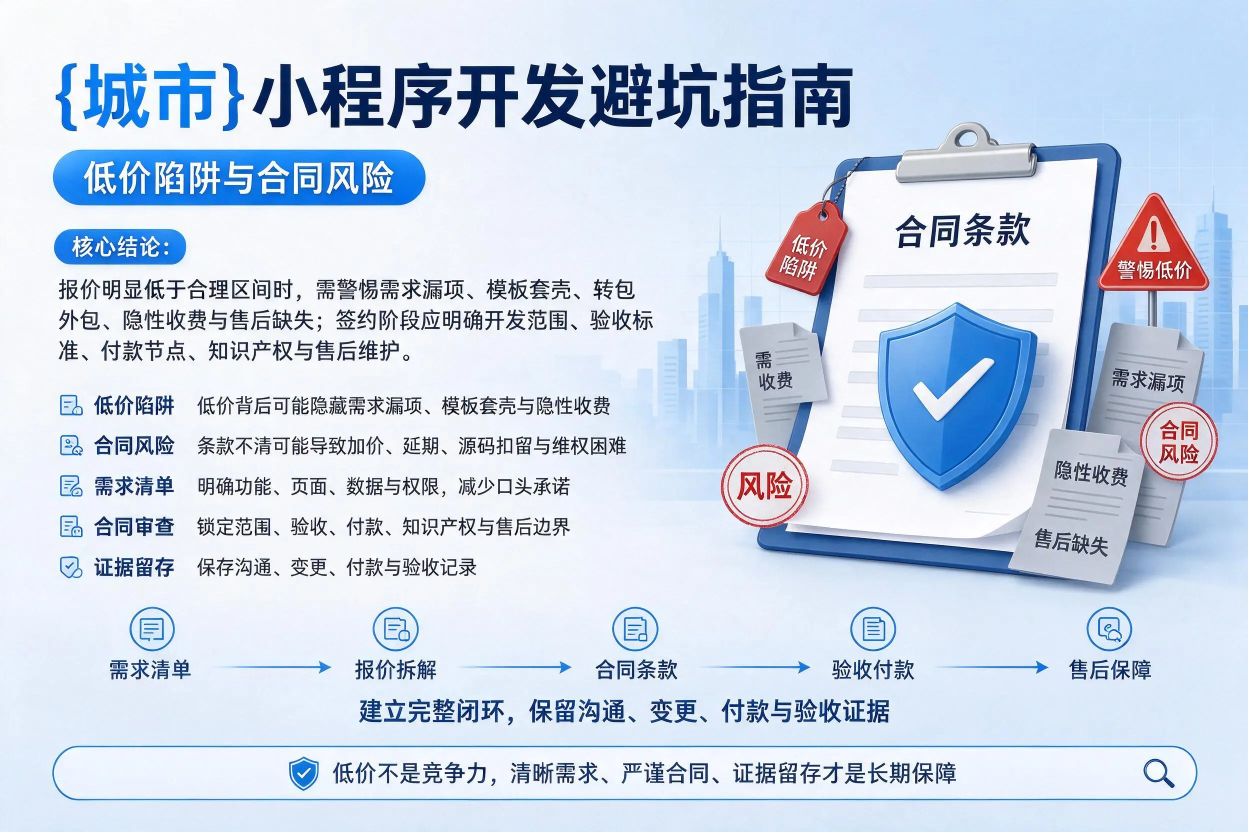 鄂州小程序开发避坑指南：低价陷阱与合同风险