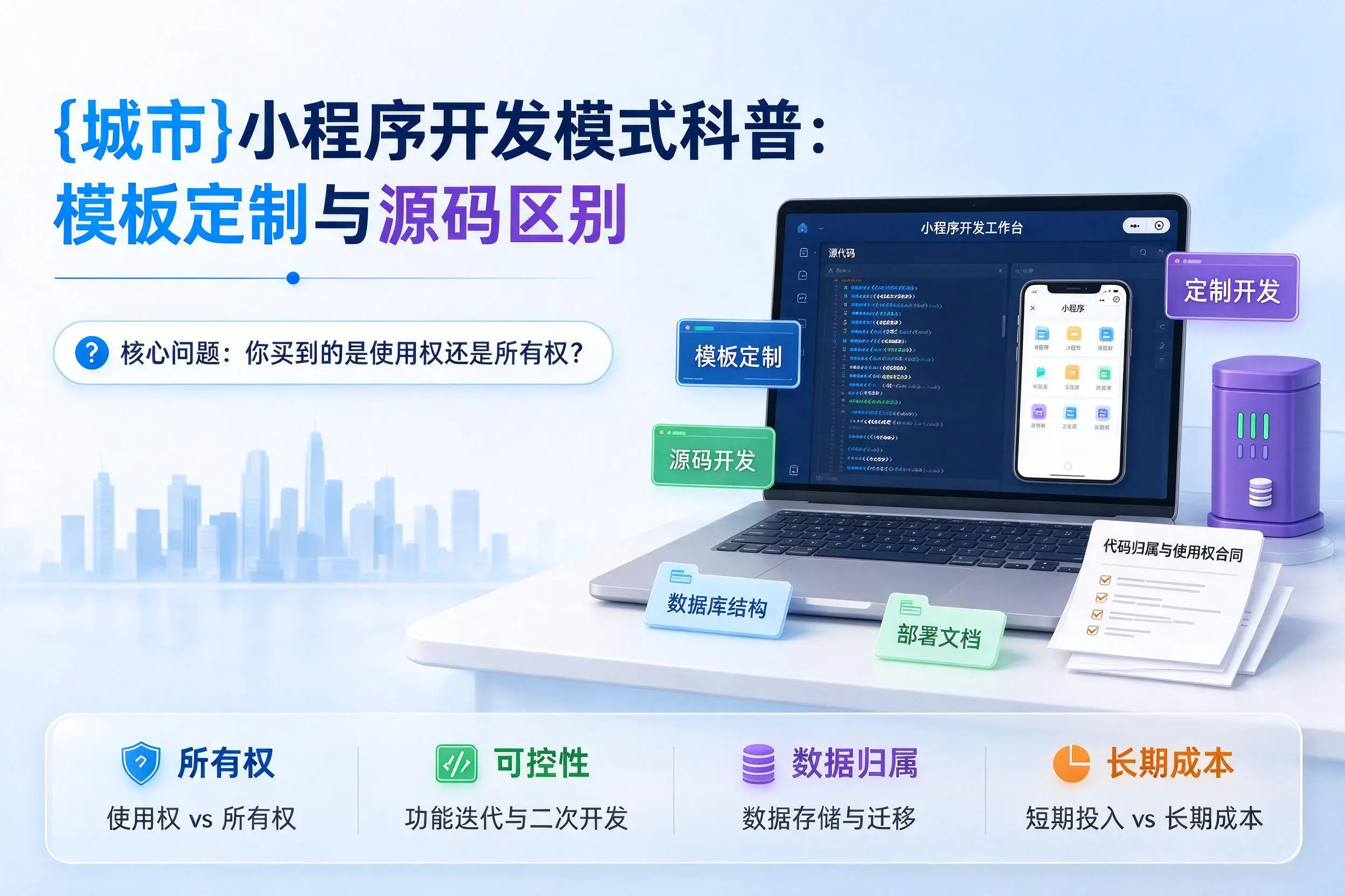 鄂州小程序开发模式科普：模板定制与源码区别