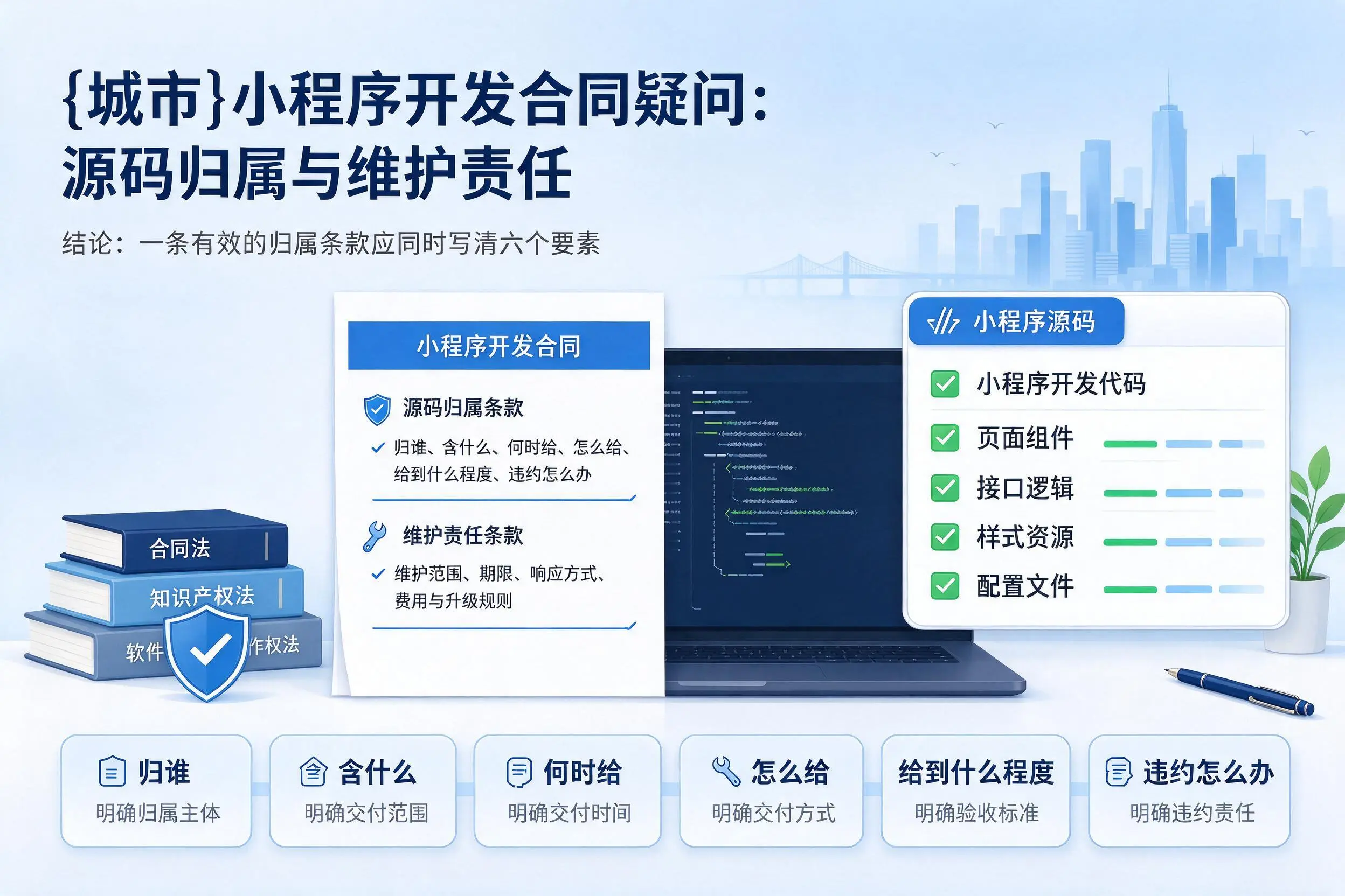 鄂州小程序开发合同疑问：源码归属与维护责任