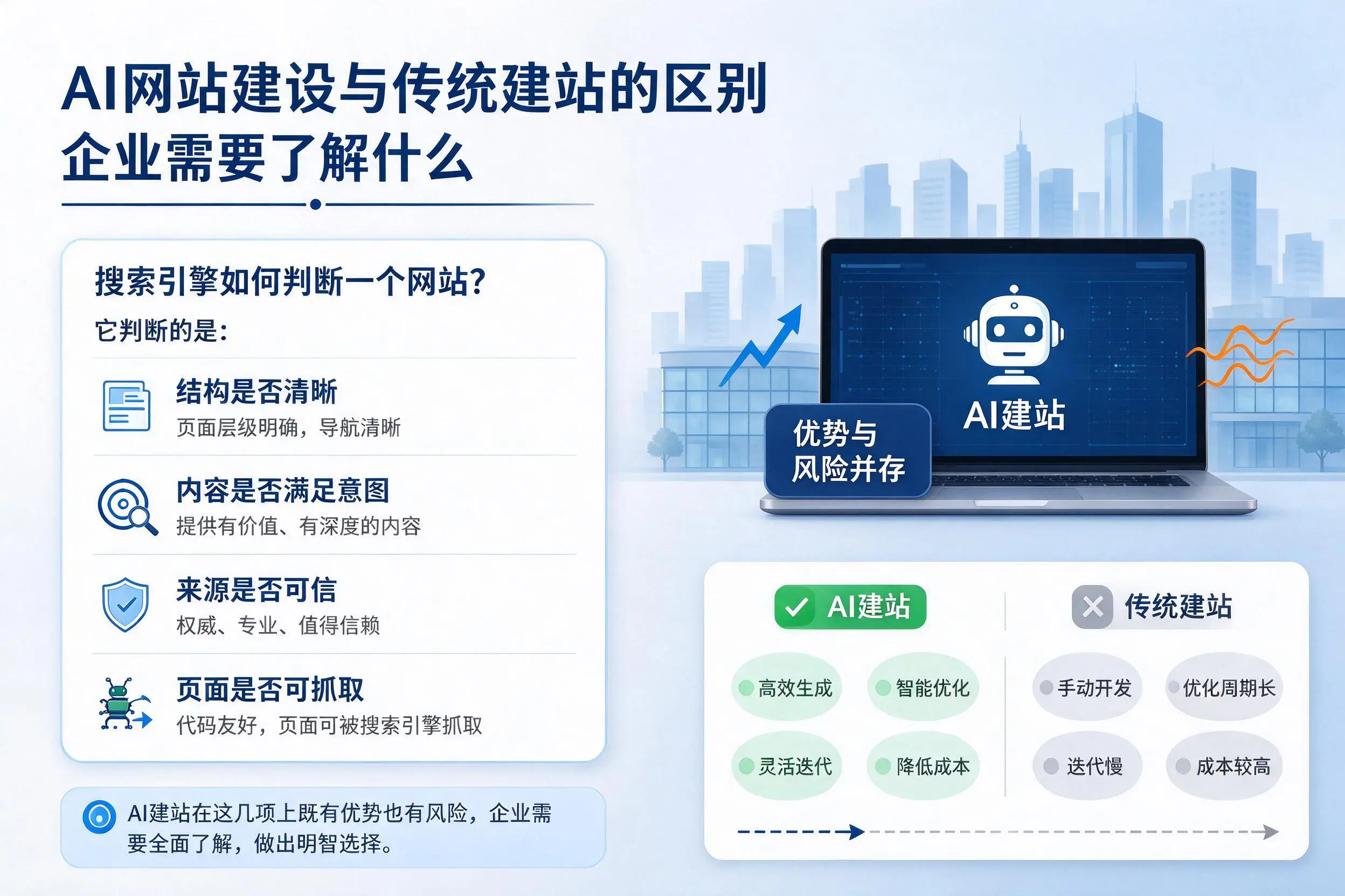 AI网站建设与传统建站的区别，鄂州企业需要了解什么
