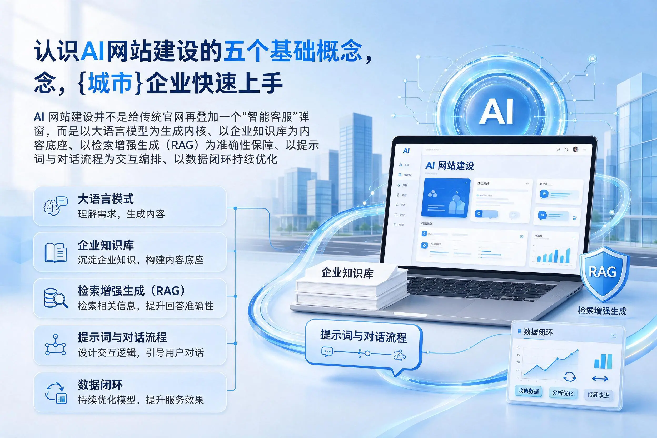 认识AI网站建设的五个基础概念，鄂州企业快速上手