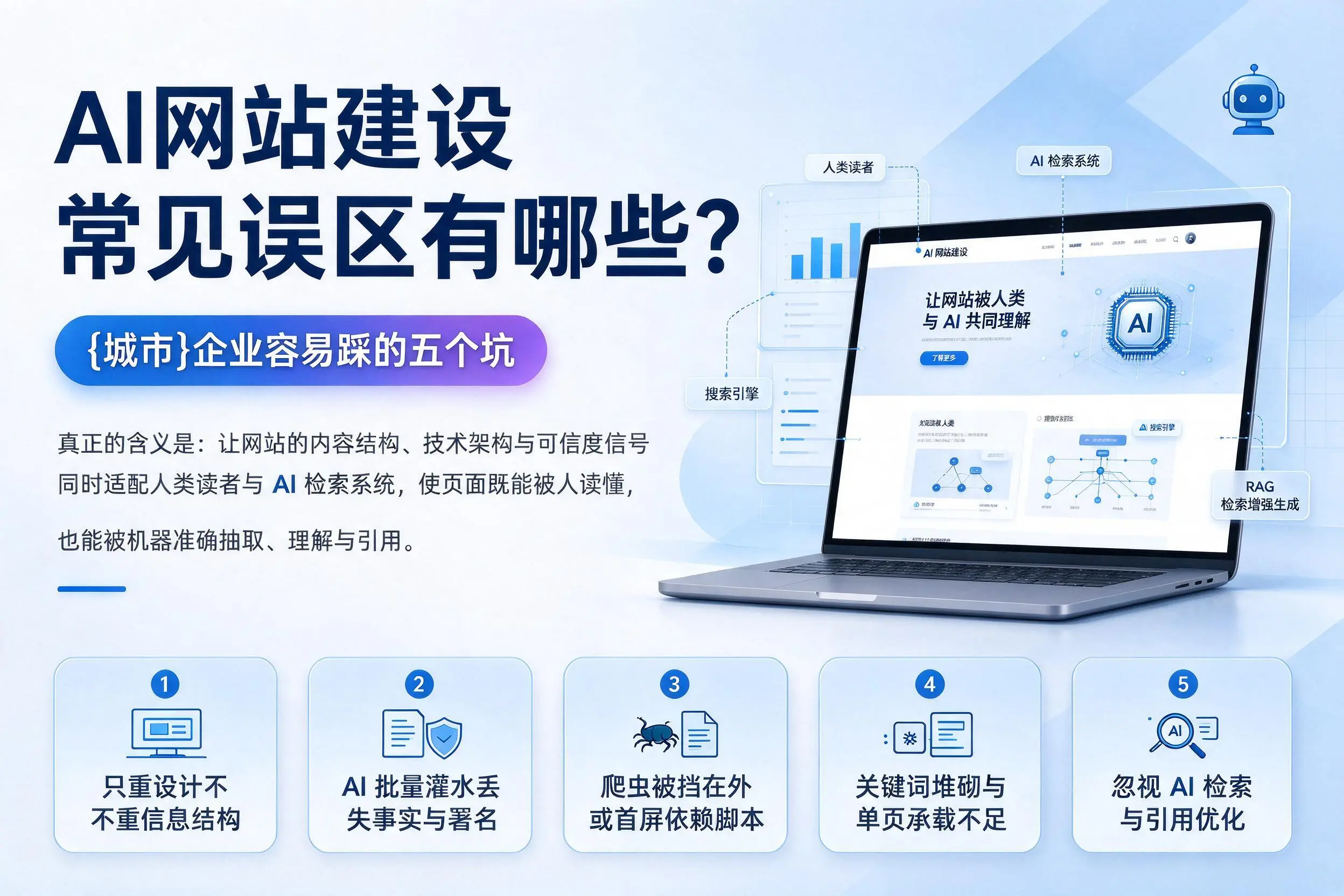 AI网站建设常见误区有哪些?鄂州企业容易踩的五个坑