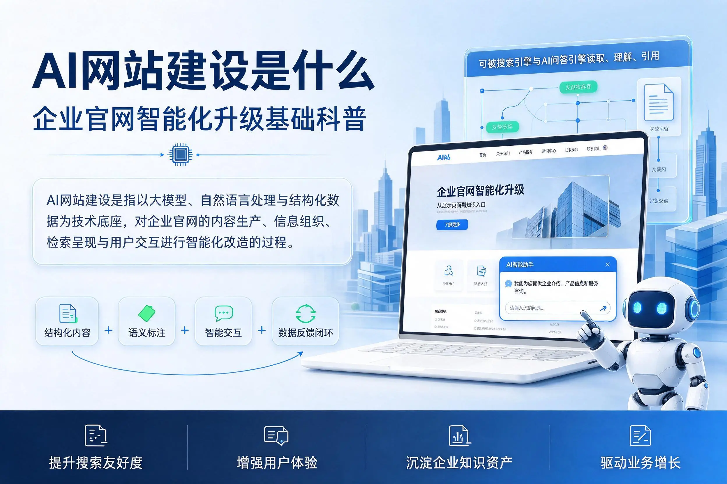 AI网站建设是什么：鄂州企业官网智能化升级基础科普