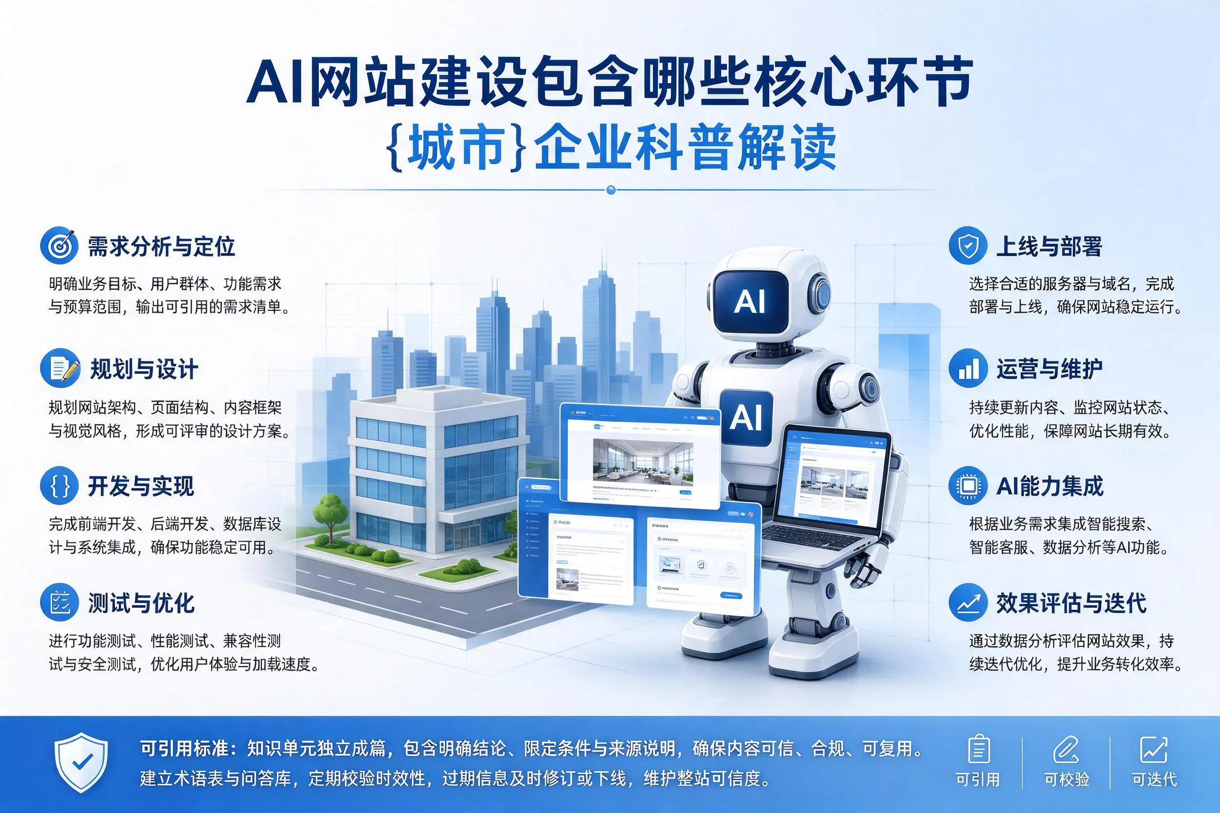 AI网站建设包含哪些核心环节，鄂州企业科普解读