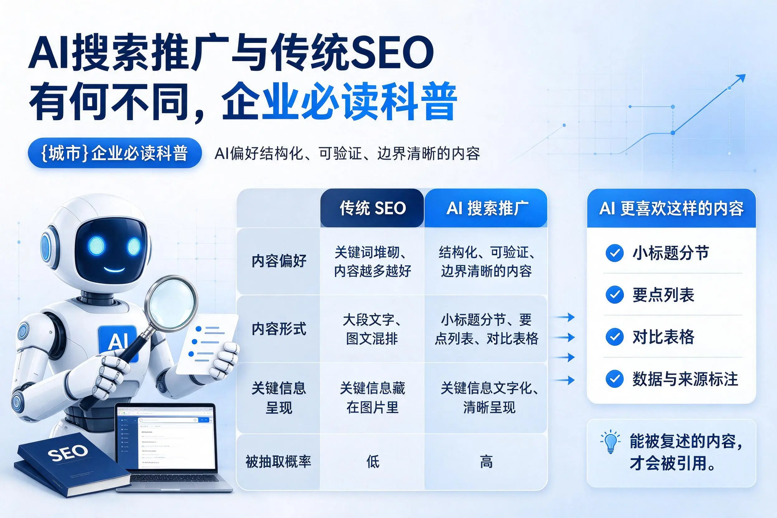 AI搜索推广与传统SEO有何不同，鄂州企业必读科普